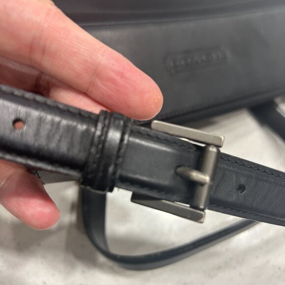 Coach Vintage Mercer Nylon & Leather Backpack Black Travel Bag Lightweight - Picture 7 of 9